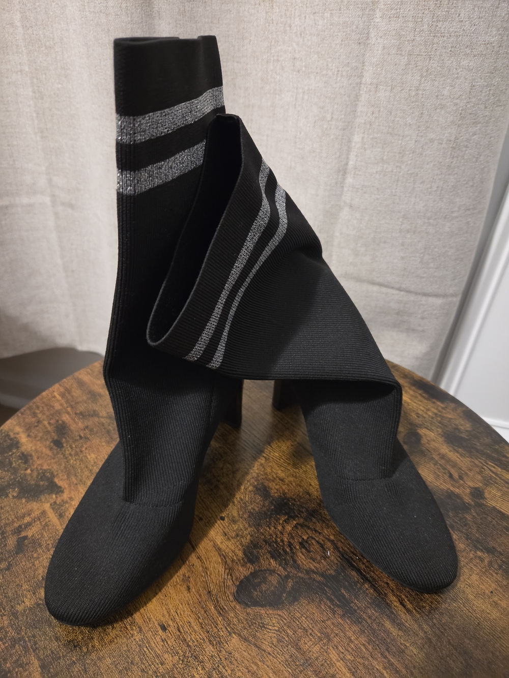 Circus By Sam Edelman Sock Boots with Silver Stripe